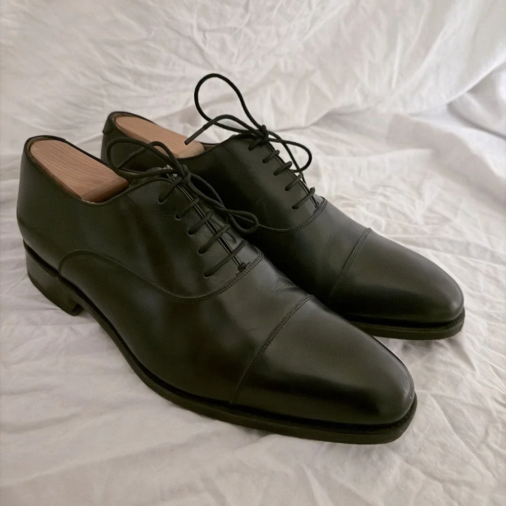Meermin - Black Cap Toe Oxford Dress Shoes - US 9 (UK 8) - 101534